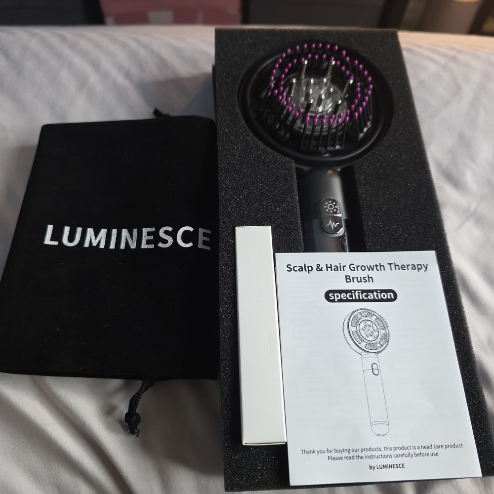 Black and Purple Hair Therapy Brush